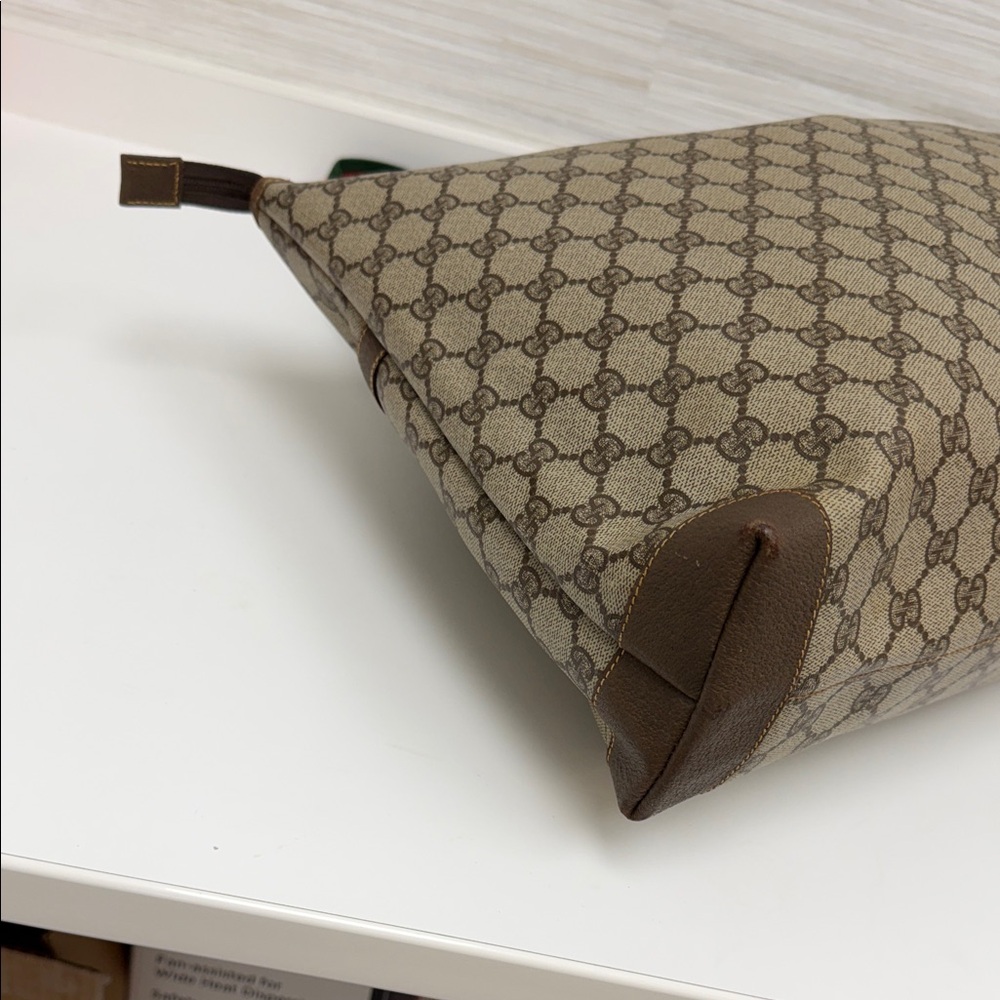 Gucci Brown and Beige Monogram Tote - Picture 4 of 16